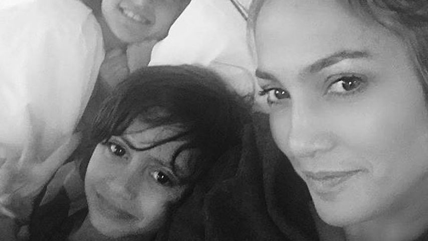 Jennifer Lopez mit ihren Kindern Emme und Maximilian