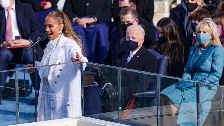 Jennifer Lopez, Joe Biden und Jill Biden bei Joe Bidens Vereidigung