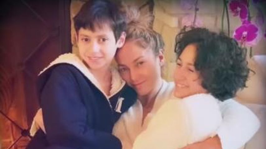 Maximilian David Muñiz, Jennifer Lopez und Emme Maribel Muñiz