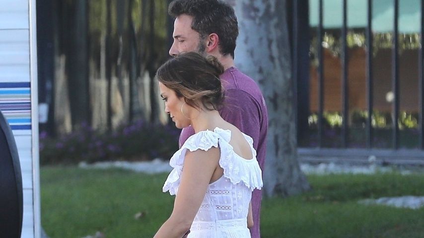Süßer Setbesuch: Jennifer Lopez und Tochter unterstützen Ben