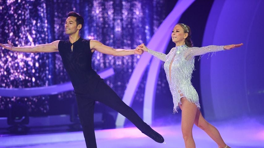 Jenny Elvers und Jamal Othman bei "Dancing on Ice", 2019