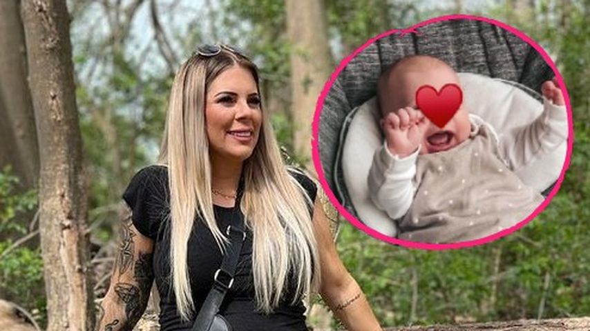 Total niedlich: Damian lächelt Mama Jenny Frankhauser an