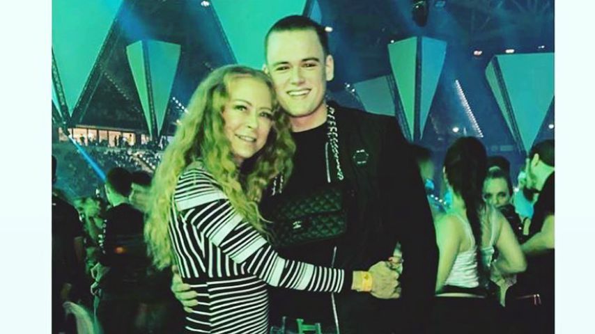 Jenny Elvers und ihr Sohn Paul im Januar 2020