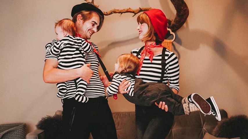 Jens Ackermann und Isabell Horn mit ihren Kindern