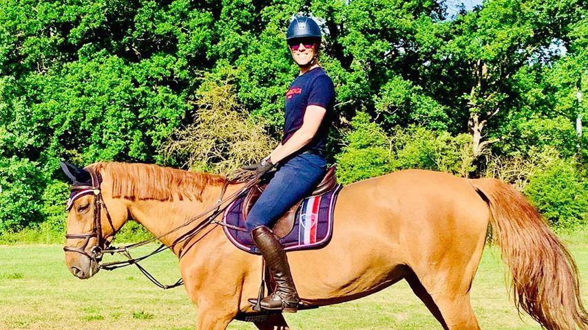 Jens Hilbert mit seinem Pferd Amber, Juni 2020