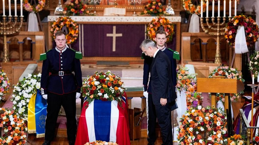 Jens Stoltenberg nimmt Abschied bei der Trauerfeier für Prinzessin Astrid in der Ris-Kirche in Oslo, 2026