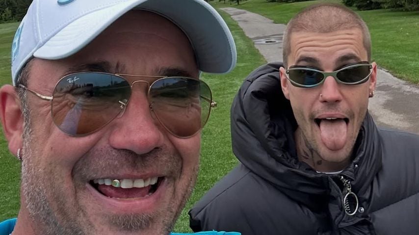 Jeremy Bieber und Sohn Justin Bieber beim Golfen, Mai 2025.