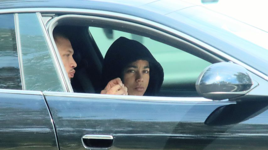 Jeremy Meeks mit einer unbekannten Frau im April 2020