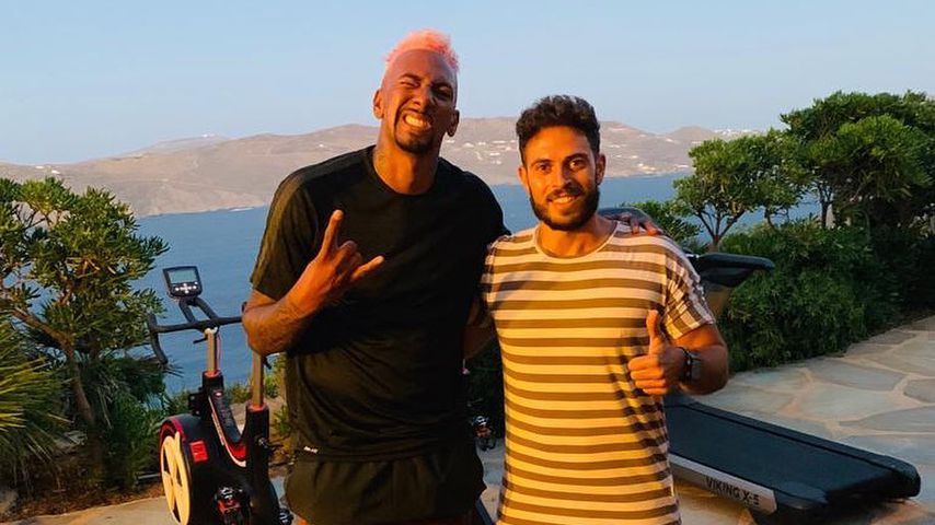 Jérôme Boateng und ein Kumpel im Juli 2019 auf Mykonos