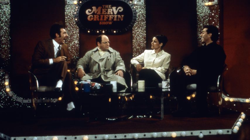 "Seinfeld"-Darsteller Jerry Seinfeld, Jason Alexander, Jim Fowler, Arabella Field