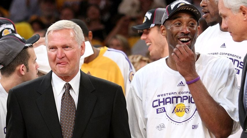 Jerry West (l.) und Kobe Bryant