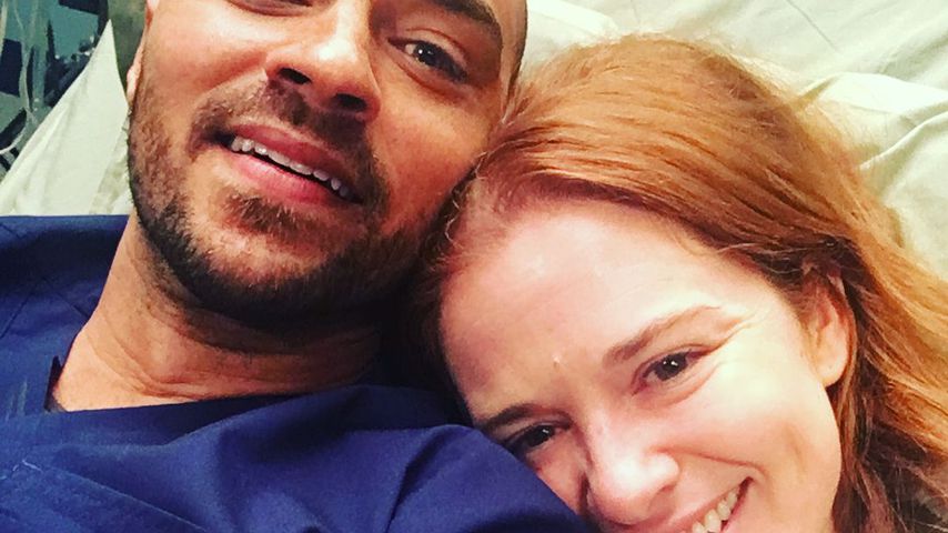 Jesse Williams und Sarah Drew bei den "Grey's Anatomy"-Dreharbeiten