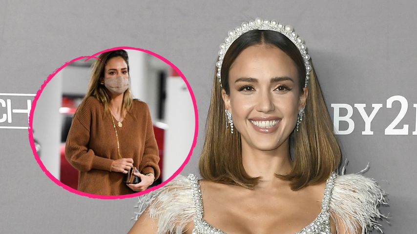 Ganz in Braun: Jessica Alba begeistert im Lässig-Chic-Look