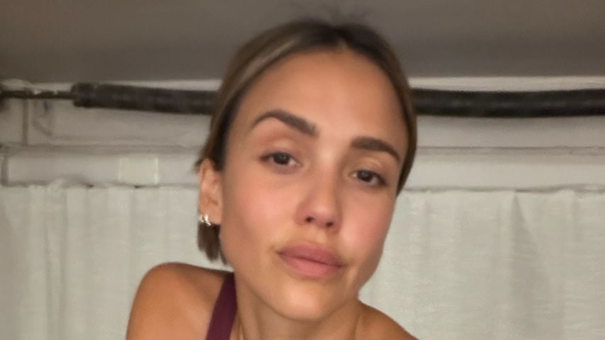 Jessica Alba in ihrem Home-Gym.