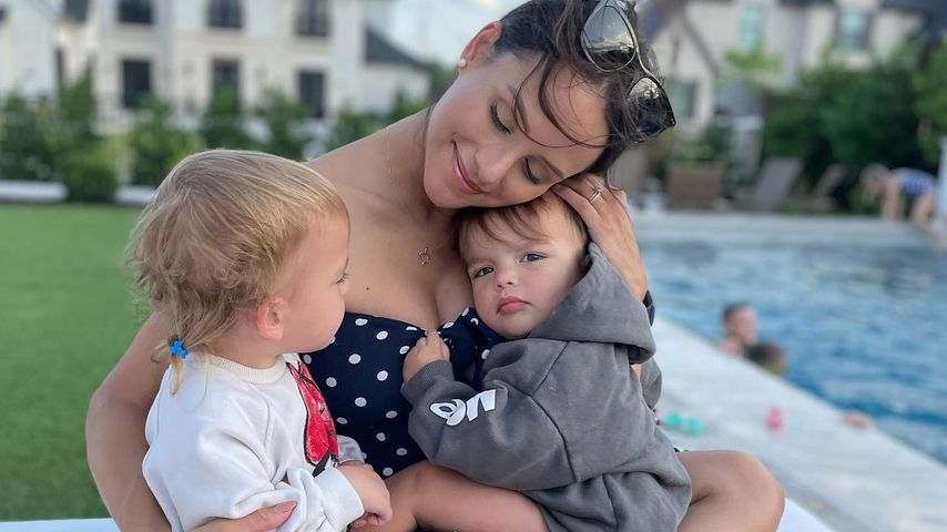 Jessica Graf mit ihren beiden Kindern