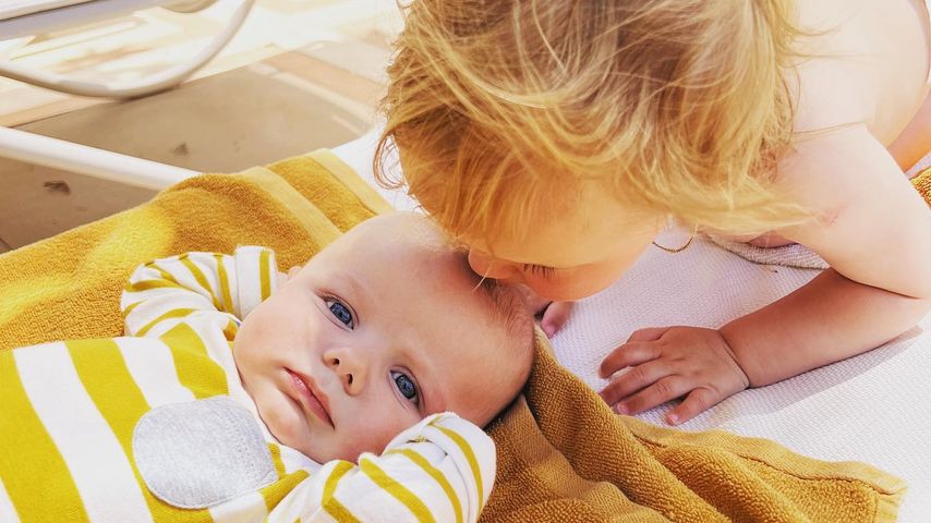 Jessica Harts Kinder Glorious und Baby-Rae