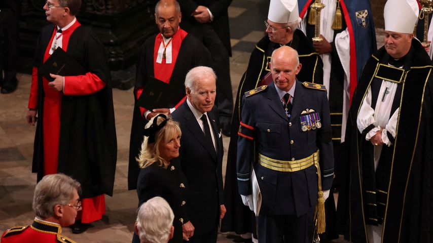 Jill und Joe Biden bei der Beerdigung von Queen Elizabeth II.