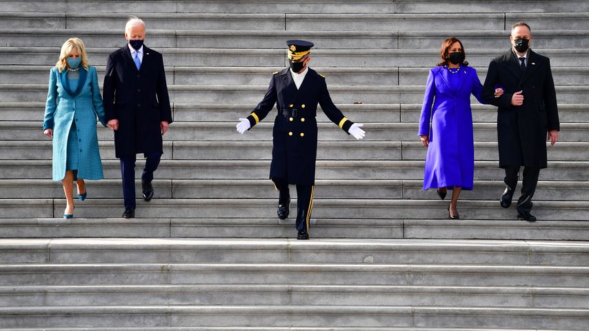 Jill und Joe Biden und Kamala Harris und Douglas Emhoff in Washington D.C. im Januar 2021