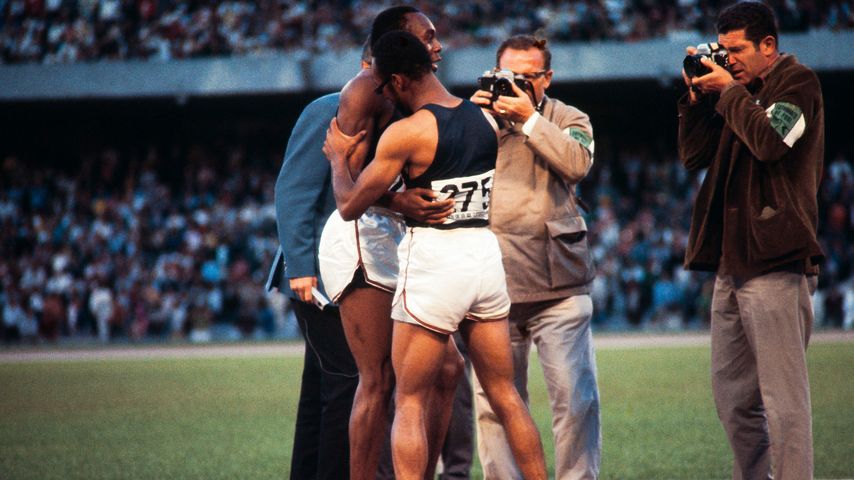 Jim Hines bei den Olympischen Spielen in Mexiko 1968