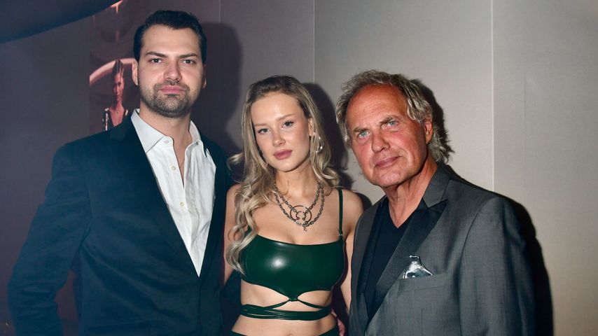 Jimi Blue Ochsenknecht, Laura Marie Geissler und Uwe Ochsenknecht im Februar 2024