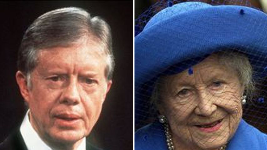 Echt passiert? Jimmy Carter küsste angeblich die Queen Mum