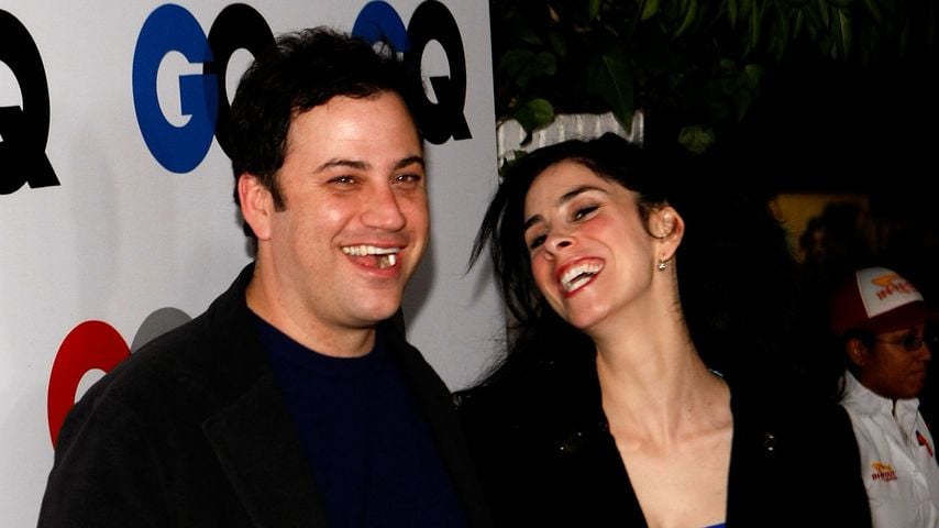 Moderator Jimmy Kimmel und Comedienne Sarah Silverman, November 2018