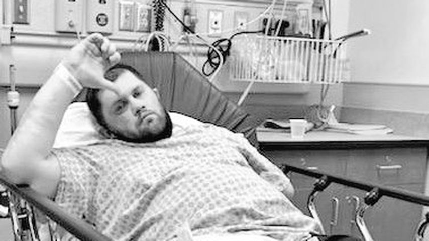 Jimmy Rave im Oktober 2021 im Krankenhaus
