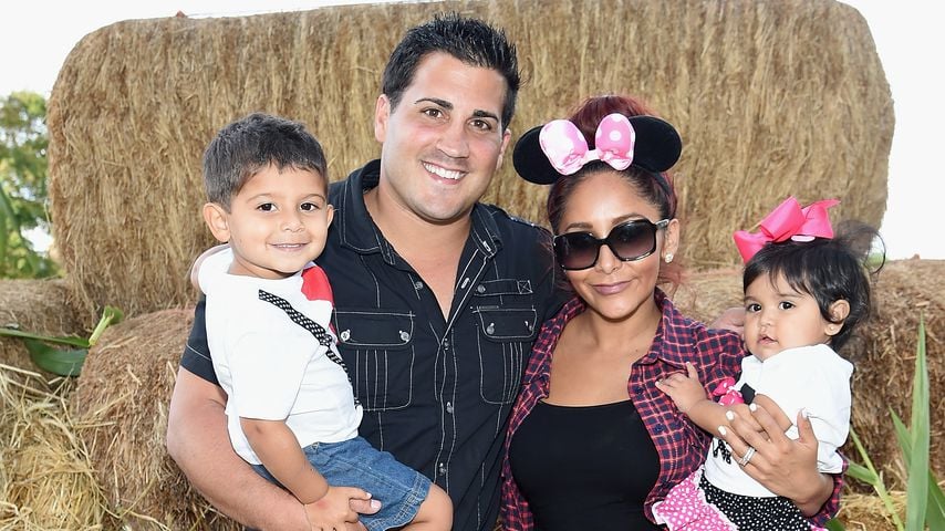 Jionni LaValle mit Snooki und ihren beiden Kindern Lorenzo Dominic und Giovanna Marie LaValle