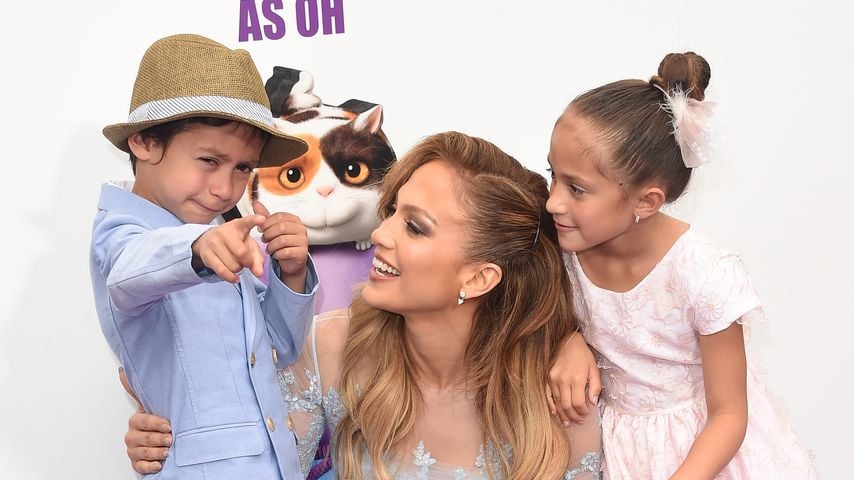 Jennifer Lopez mit ihren Kindern Emme und Maximilian
