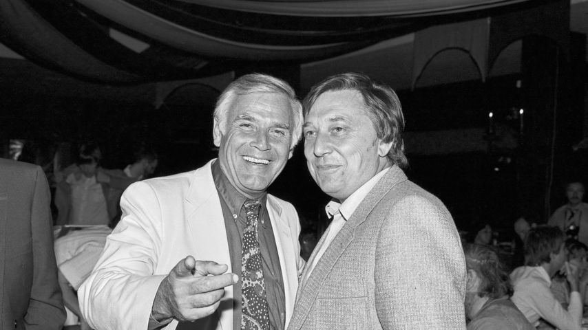 Joachim Fuchsberger und Dieter Pröttel in den 70er-Jahren in München