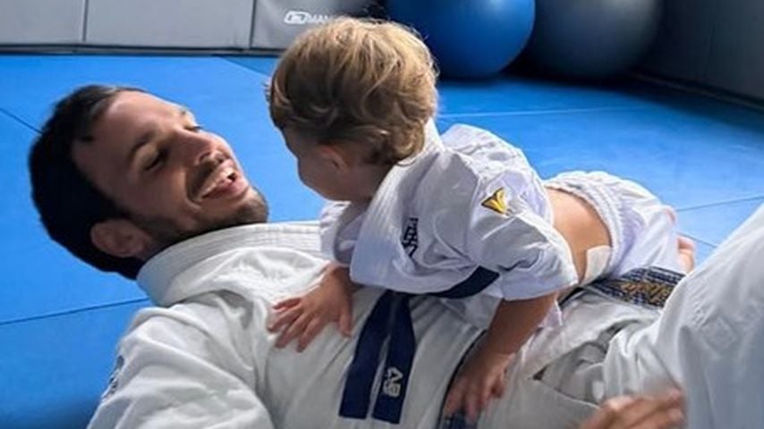Joaquim Valente und sein Sohn machen Jiu-Jitsu