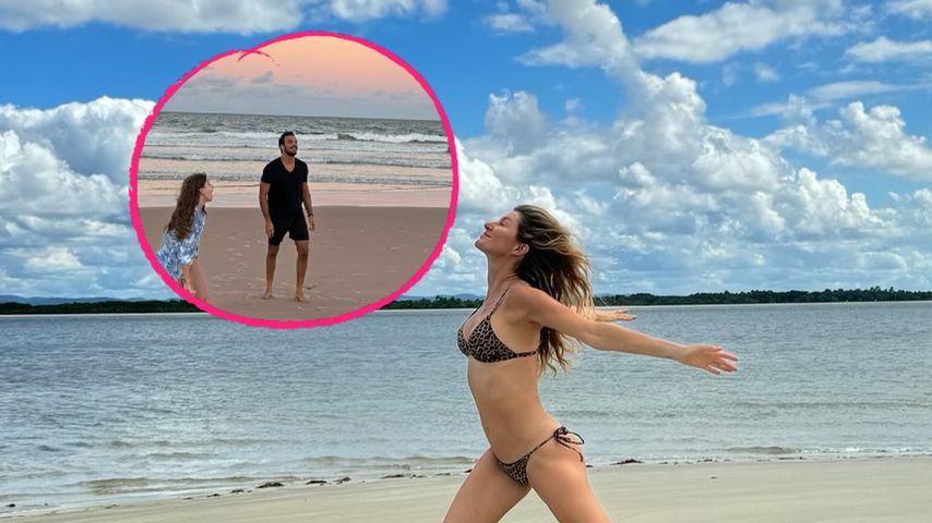 Mit Joaquim: Gisele Bündchen genießt Strandurlaub im Bikini!