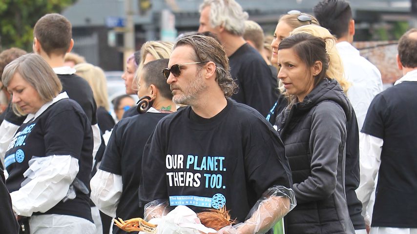 Joaquin Phoenix bei einer Demo, Juni 2019