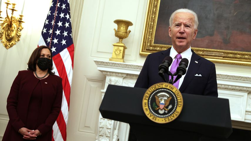 US-Vizepräsidentin Kamala Harris und US-Präsident Joe Biden, Januar 2021