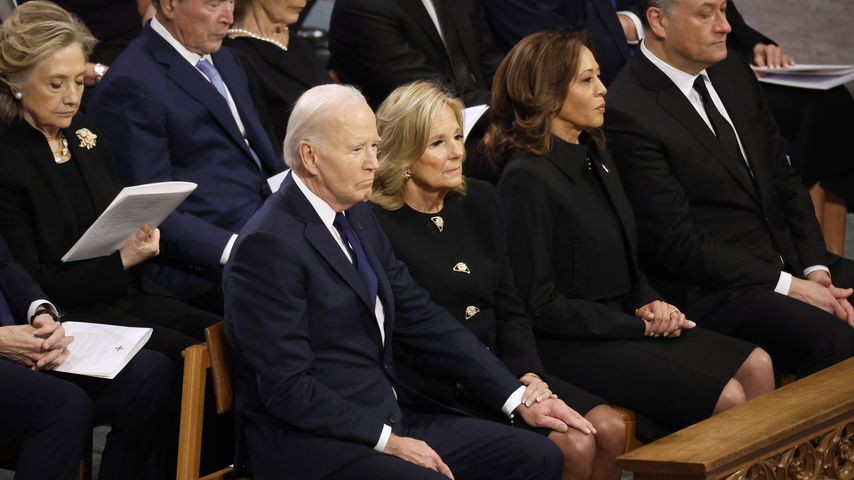 Joe Biden, Jill Biden, Kamala Harris und Doug Emhoff im Januar 2025