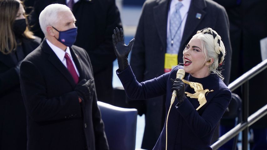 Joe Biden und Lady Gaga bei der Vereidigungszeremonie im Januar 2021