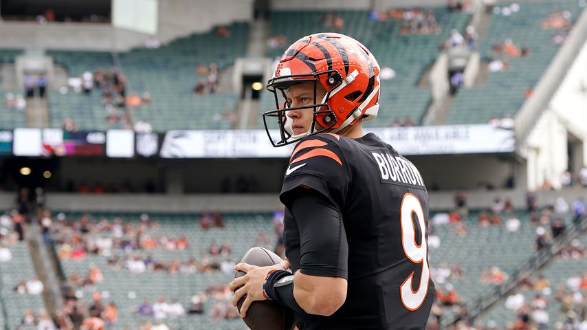 Joe Burrow vor dem Spiel gegen die Baltimore Ravens