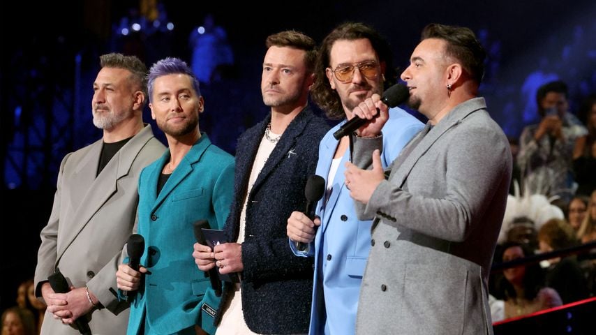 Joey Fatone, Lance Bass, Justin Timberlake, JC Chasez, und Chris Kirkpatrick bei den VMAs 2023