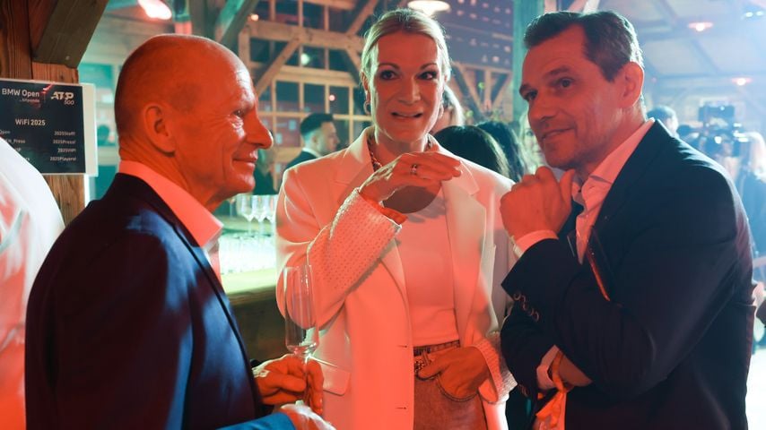 Johann Schrempf, Maria Riesch und Michael Mronz bei einem Event