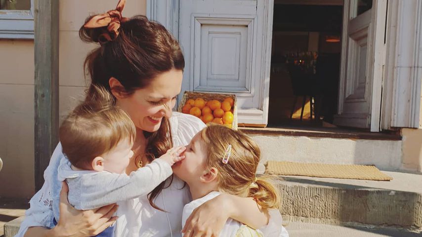 Moderatorin Johanna Klum mit ihren Kindern