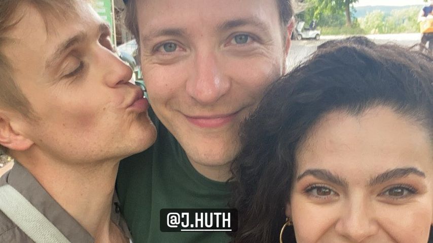 Johannes Huth am "Sturm der Liebe"-Set mit Stefan Hartmann und Merve Çakır