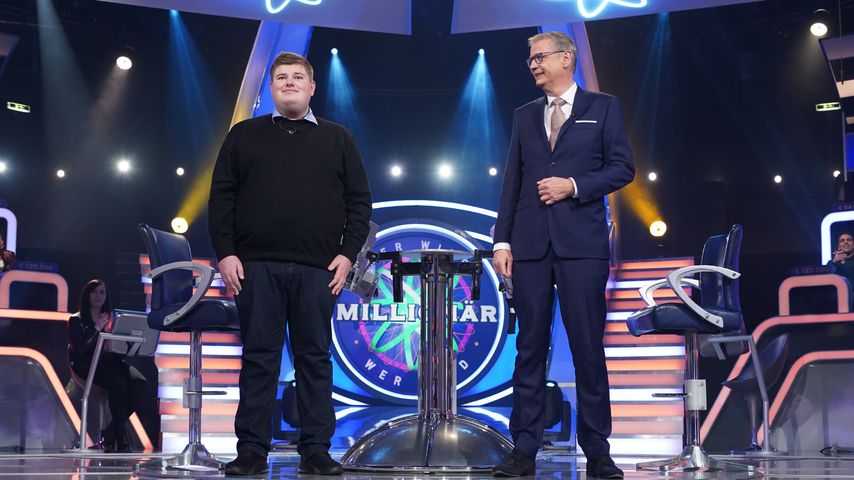 Johannes Volkmann und Günther Jauch bei "Wer wird Millionär?"