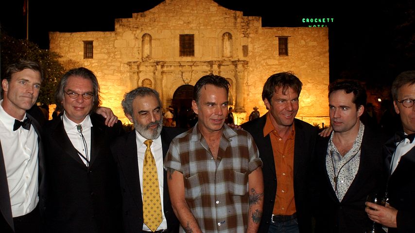 Schauspieler John Lee Hancock, Leon Rippy, Emilio Echevarria, Billy Bob Thornton und Dennis Quaid