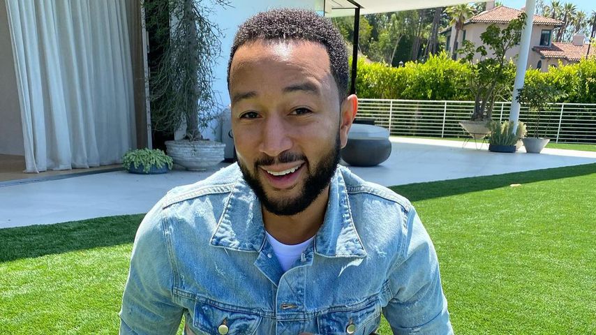 John Legend und sein Basset Hound-Welpe Pearl im Juli 2021