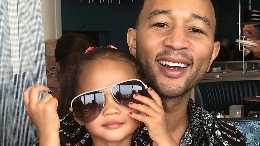 John Legend mit Töchterchen Luna Simone