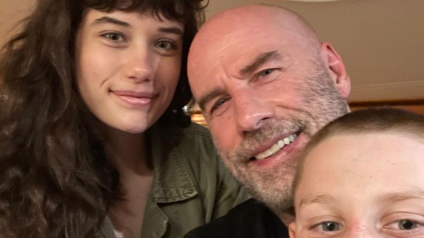 John Travolta mit seiner Tochter Ella Bleu Travolta und seinem Sohn Benjamin Travolta