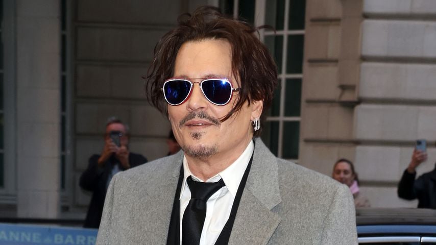 Johnny Depp bei der "Jeanne du Barry"-Premiere in London im April 2024