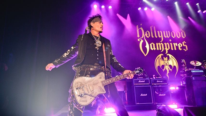 Johnny Depp bei einem Konzert der Hollywood Vampires