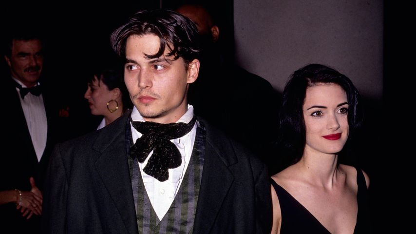 Schauspieler Johnny Depp und Schauspielerin Winona Ryder, 1991