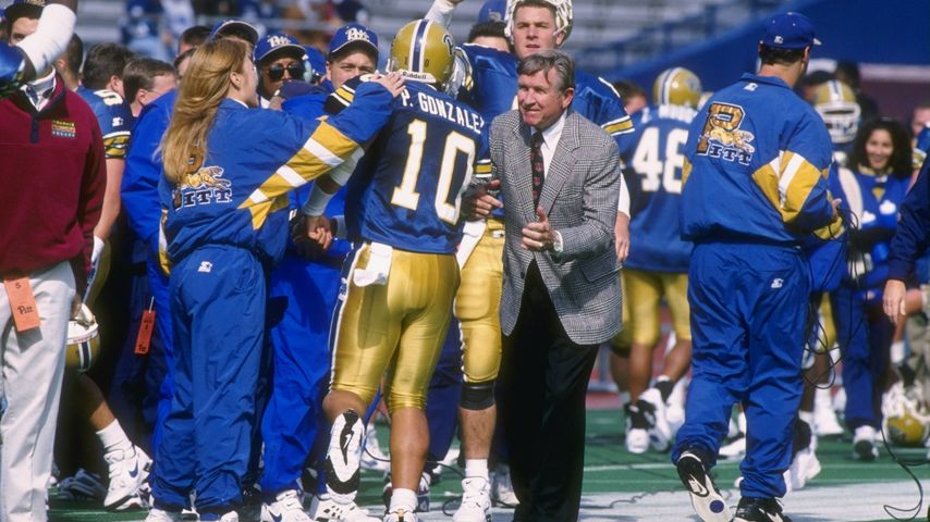 Johnny Majors mit den Pitt Panthers, 1995